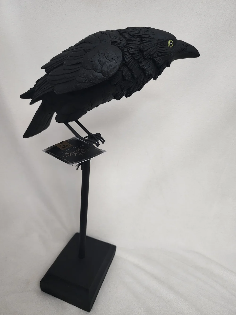 Black HALLIWEEN Decorative RAVEN Statue for  Décor 18